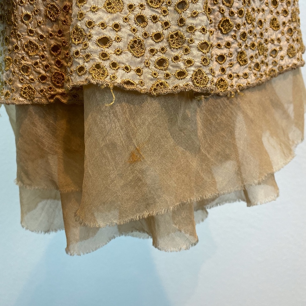 Johnny Was Biya Eyelet V Neck Sleeveless Dress - Picture 8 of 8